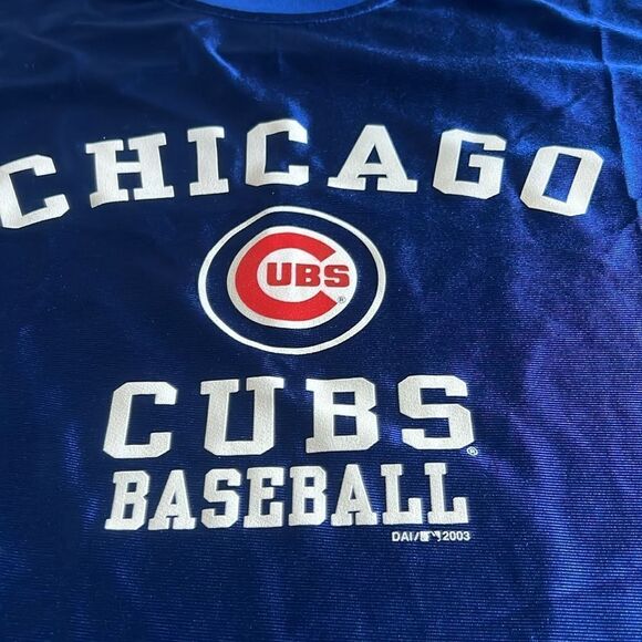 VTG 2003 Chicago Cubs baseball sleeveless shirt on truefan tag size L  EUC - Picture 2 of 8